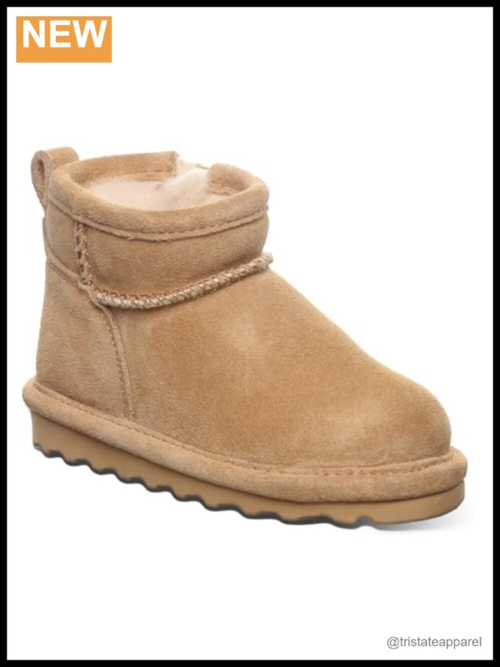 Suede Pull-On Mid-Calf Winter Boots with Wool Lining for Toddler Girls